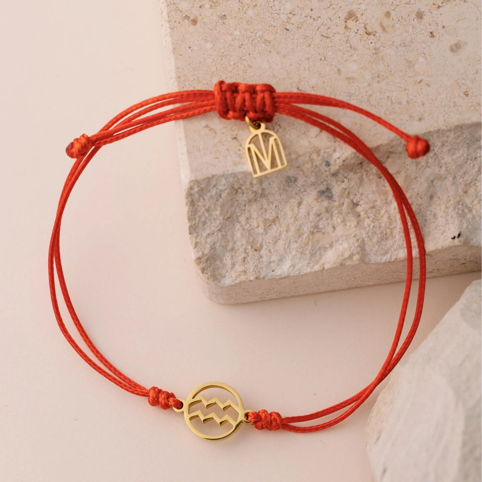 Aquarius Zodiac Thread Bracelet - Image 2