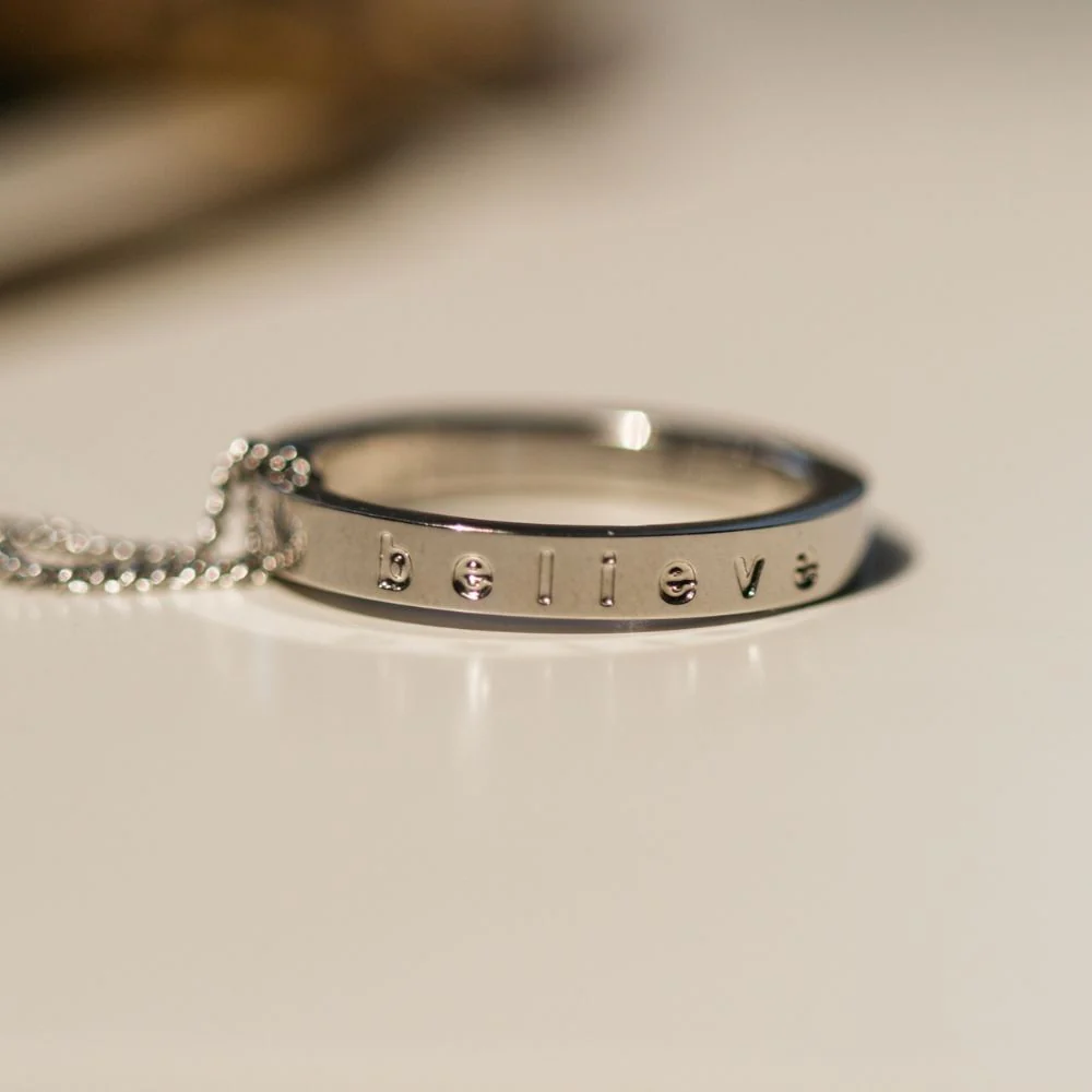 Believe (shiny) fidget ring necklace - Image 5