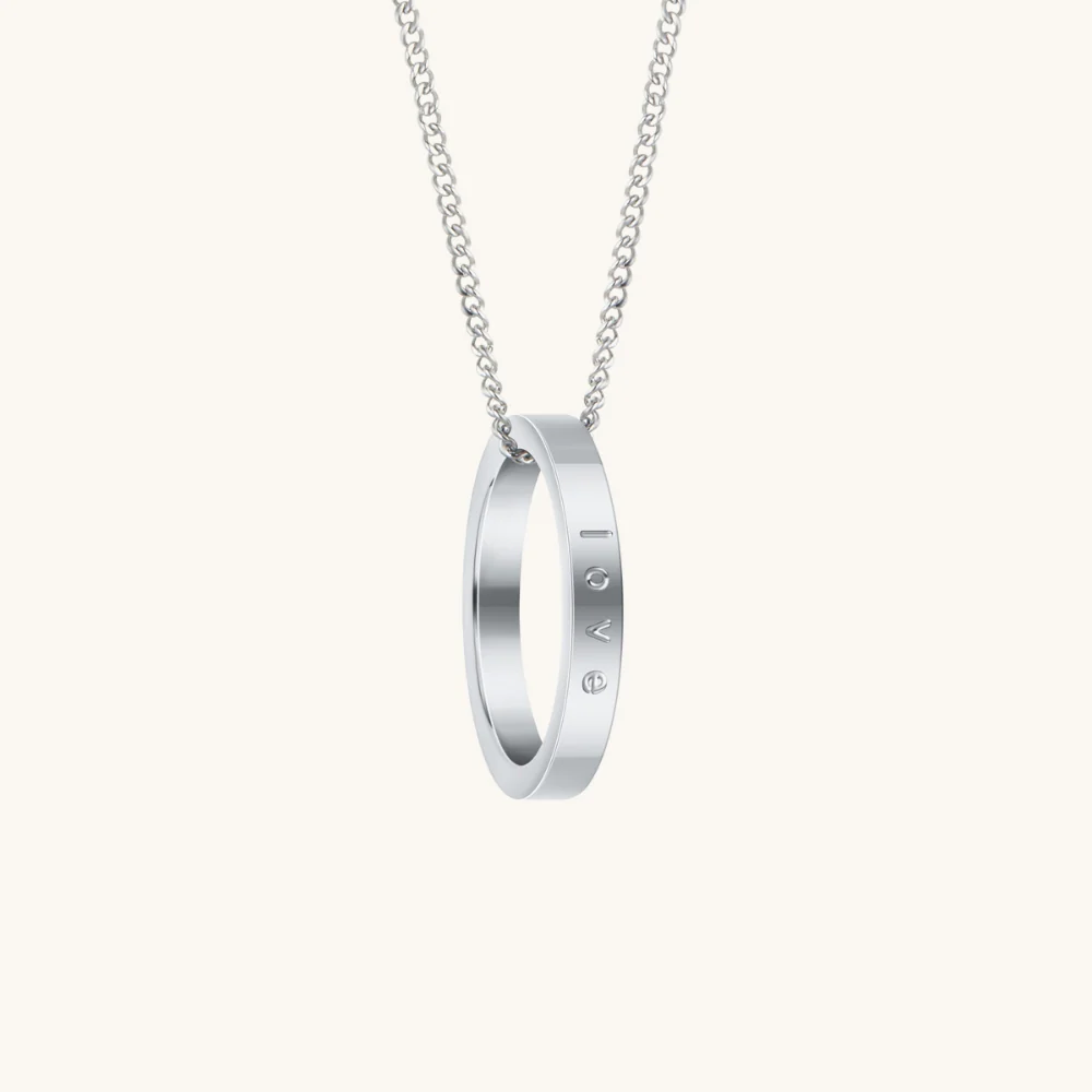 Love (shiny) fidget ring necklace - Image 9